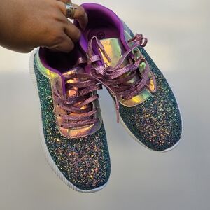 Women's Size 10 Glitter Iridescent Sneakers
